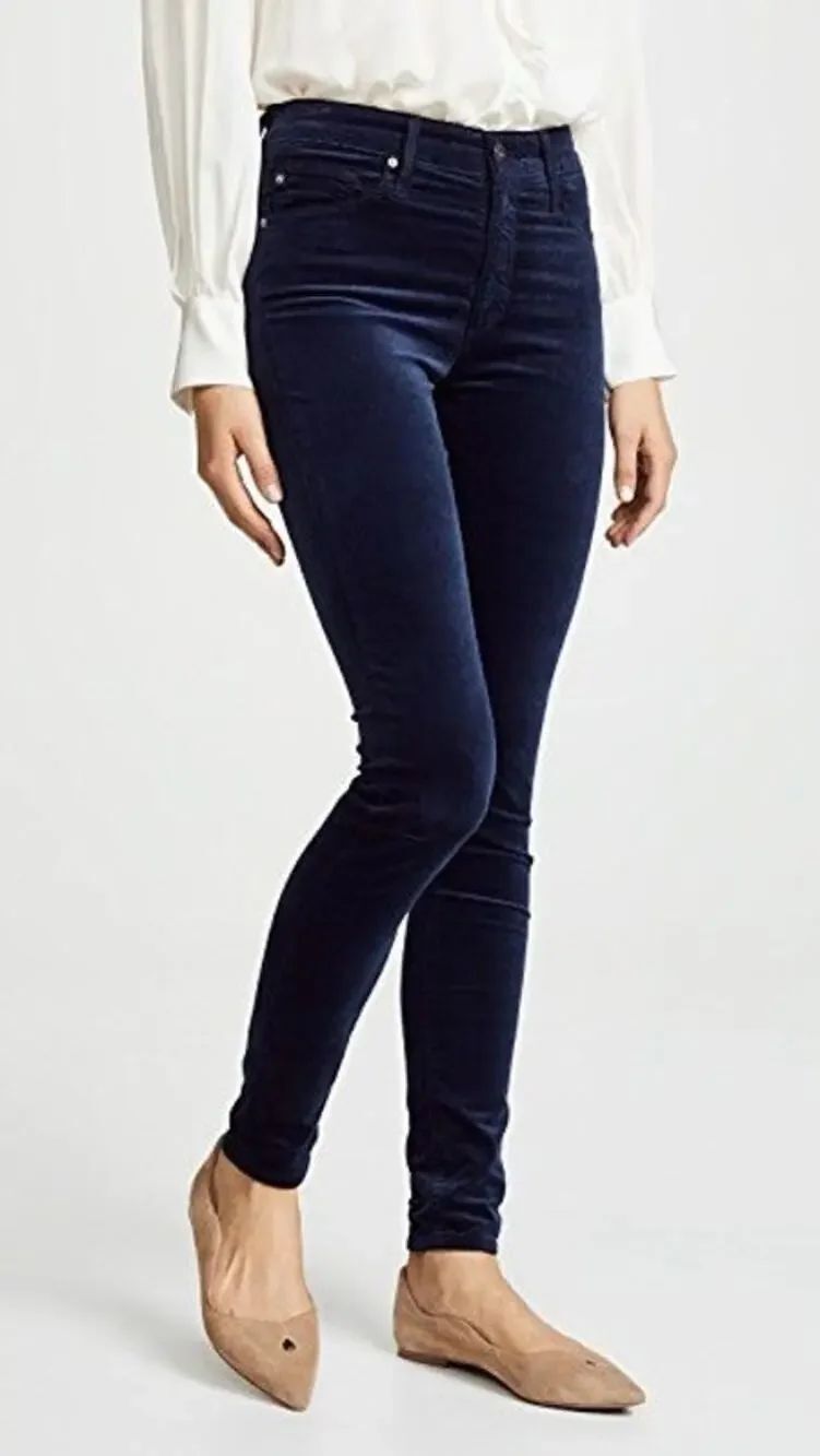 NWT Levi’s 721 Navy Velvet High Rise Skinny Jeans 28x30 Holiday Winter Fall